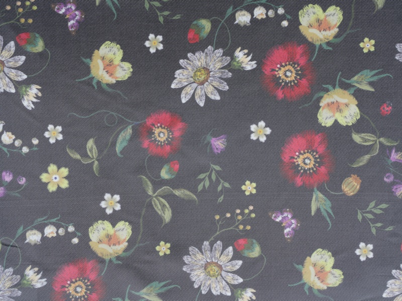 Fabraic líneáil clóite poileistear-twill clóite