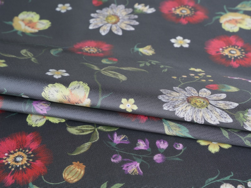 Fabraic líneáil clóite poileistear-twill clóite