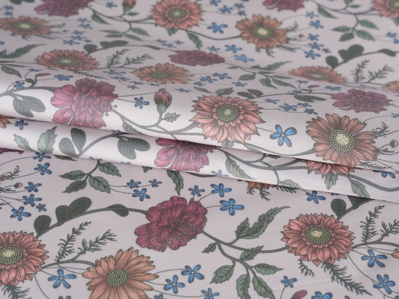 Fabraic líneáil clóite poileistear-twill clóite