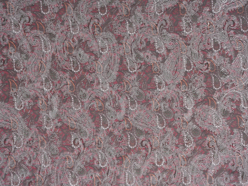 Fabraic Líneáil Clóbhuailte Poileistir-Viscose Jacquard