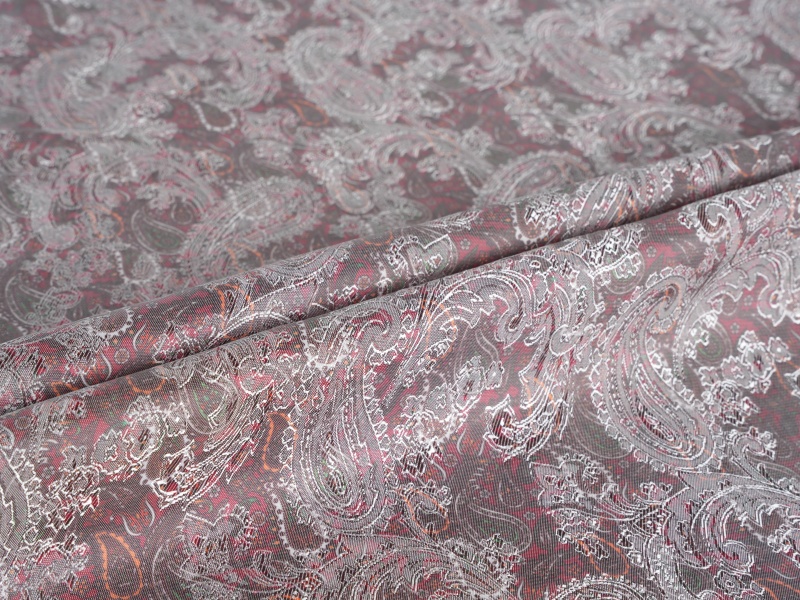 Fabraic Líneáil Clóbhuailte Poileistir-Viscose Jacquard